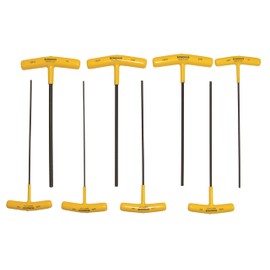 BONDHUS HTX80-9 No.15332 Hex T-Handle Set, Total Length 9.0 inches (229 mm), Black Dyed, Set of 8, 3/32, 7/64, 1/8, 9/64, 5/32, 3/16, 7/32, 1/4 Inch)