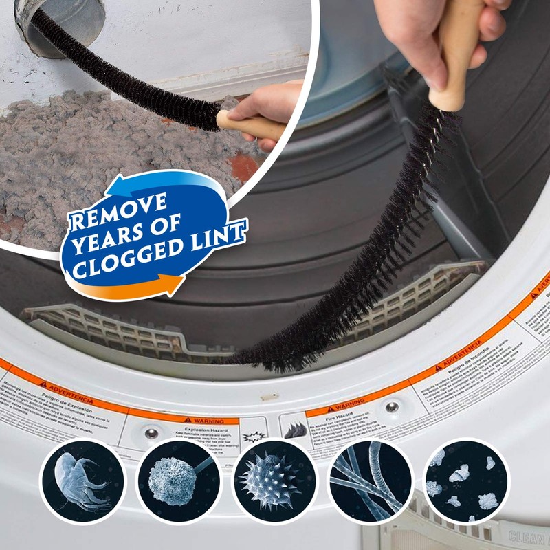 Holikme 2 Pieces Dryer Vent Cleaner Kit, Dryer Lint Vacuum