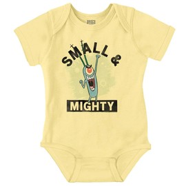 Brisco Brands Plankton Cartoon Small and Mighty Baby Romper Boys or Girls