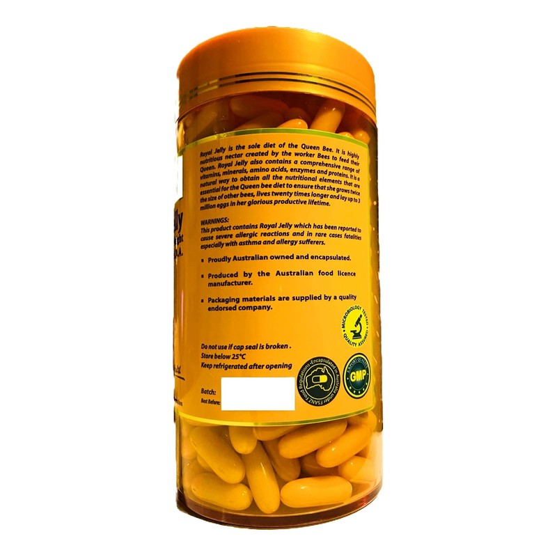 Fine Nutrition Royal Jelly 1650mg 6% 10-HDA 365 Capsules
