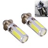 2x 6000K White H6M COB LED Motor Bike/ATV Headlight Fog