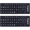 Universal Computer Keyboard Replacement Stickers - Black Background with White