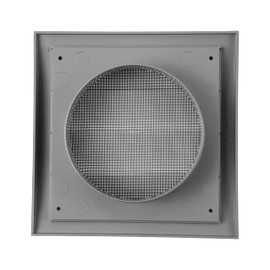 Vent Systems 150 mm (190 x 190) Grey Vent Cover for Dryer Exhaust Ventilation Pipe, Grey Vented Outdoor Dryer Vent Cover Opening Flap Keeps Insects HVAC