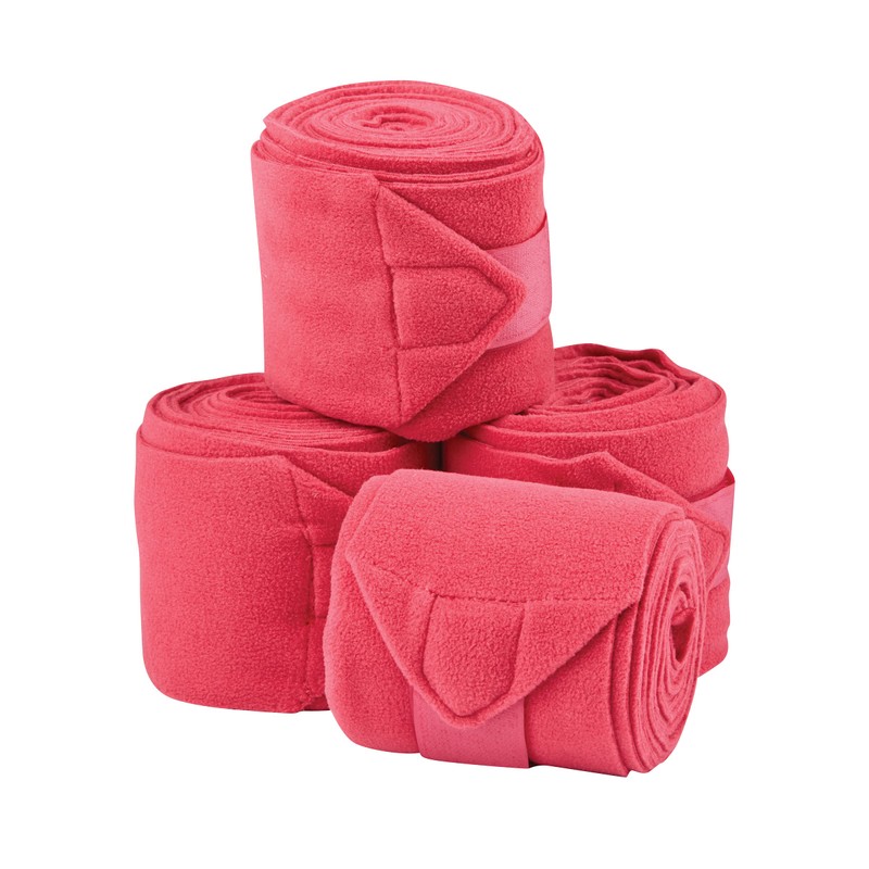Saxon Coordinate Fleece Bandages 4 Pack Pink One Size