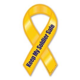 Keep My Soldier Safe Ribbon Magnet by Magnet America Is 8" x 3.875" Made for Vehicles and Refrigerators