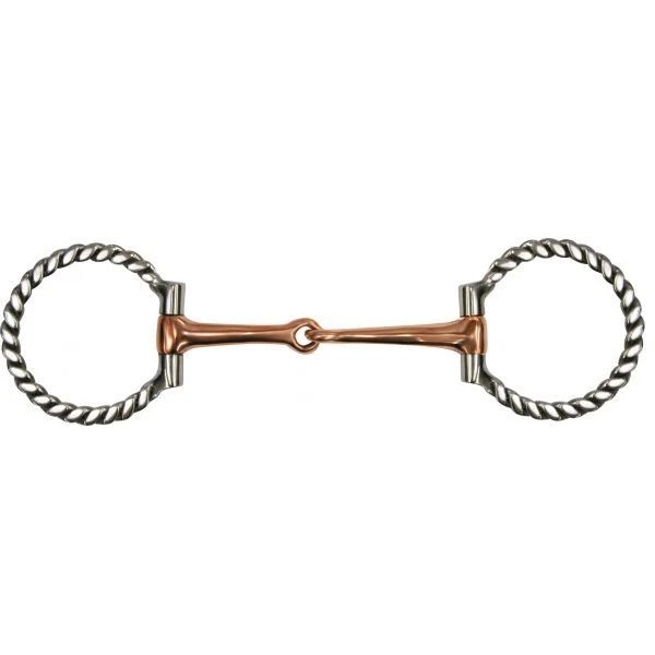 Showman Stainless Steel Show Bit w/ Twisted Ring Cheeks