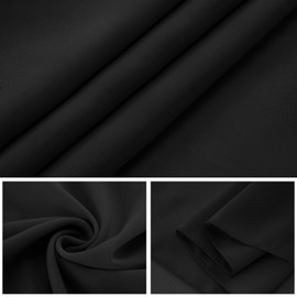 12 Pack Chiffon Table Runner 14x108 Inch Long 9ft Sheer Table Runners for Party Romantic Wedding Bridal Shower Fall Decorations-Black