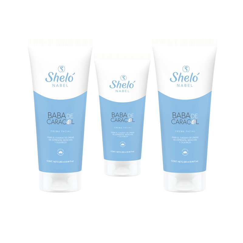 Kit 3 baba de caracol facial antiarrugas, regenerador celular, desvanece