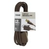 Prime EC670612 12-Foot 16/2 SPT-2 3-Outlet Indoor Cord, Brown
