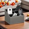 LEKE GO Factory Grey Leather Remote Control Holder with 5