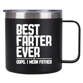 Daddy Gifts,Best Farter Ever Mugs Stainless Steel Tumbler Travel Cups for Birthday Father's Day Christmas 14 Oz