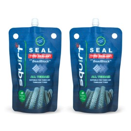 Squirt Bike Tire Sealant w/BeadBlock Technology (4 Oz Pouch, 2 Pack) – Tube/Tubeless Tyre Leak Sealant, Sealing Solution for 6mm Punctures, Ready-to-Use Tire Sealer – Planet-Friendly Bike Tools