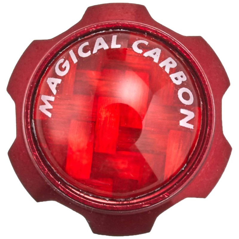 HASEPRO CAV-2R Magical Carbon Air Valve Cap, Red/Red, Set of