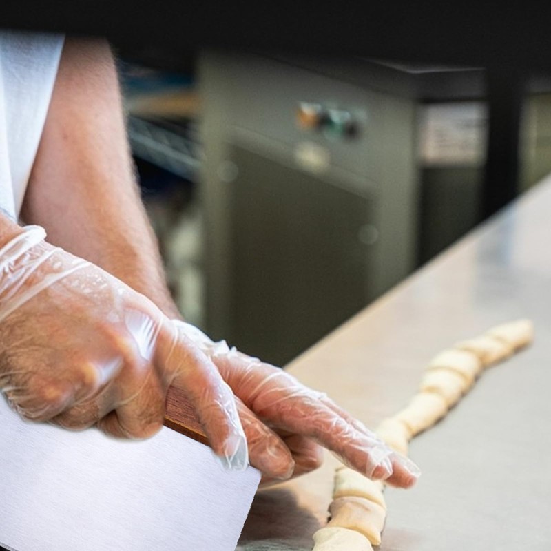 Bench Scraper for Baking, 2PCS Dough Scrapers Wooden Handle Dough