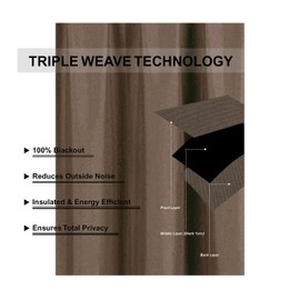 Home Collection 3 Pieces Solid Color Kitchen Curtain Set Tier and Valence with Rod Pocket Microfiber 100% Sunlight Blackout Drapes Window Treatment New (Choclate)