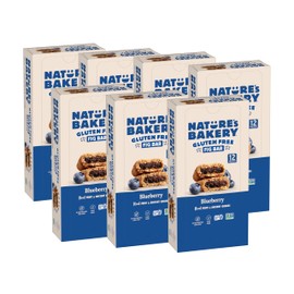 Nature's Bakery Gluten Free Fig Bars, Blueberry, Real Fruit, Vegan, Non-GMO, Snack bar, 12 Count (Pack of 7)
