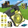 KEPEAK 5 Speed Solar Fan&Portable Camping Fan with Lantern 5200mAh