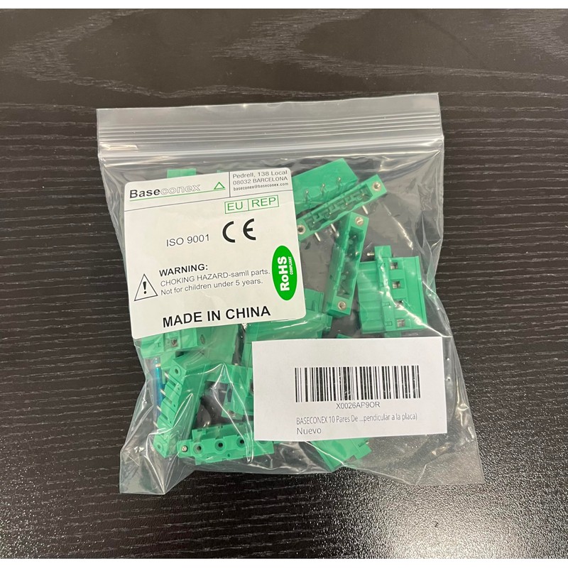 BASECONEX 10 Pairs 4 Pin 7.62mm PCB Terminal Screw Terminal