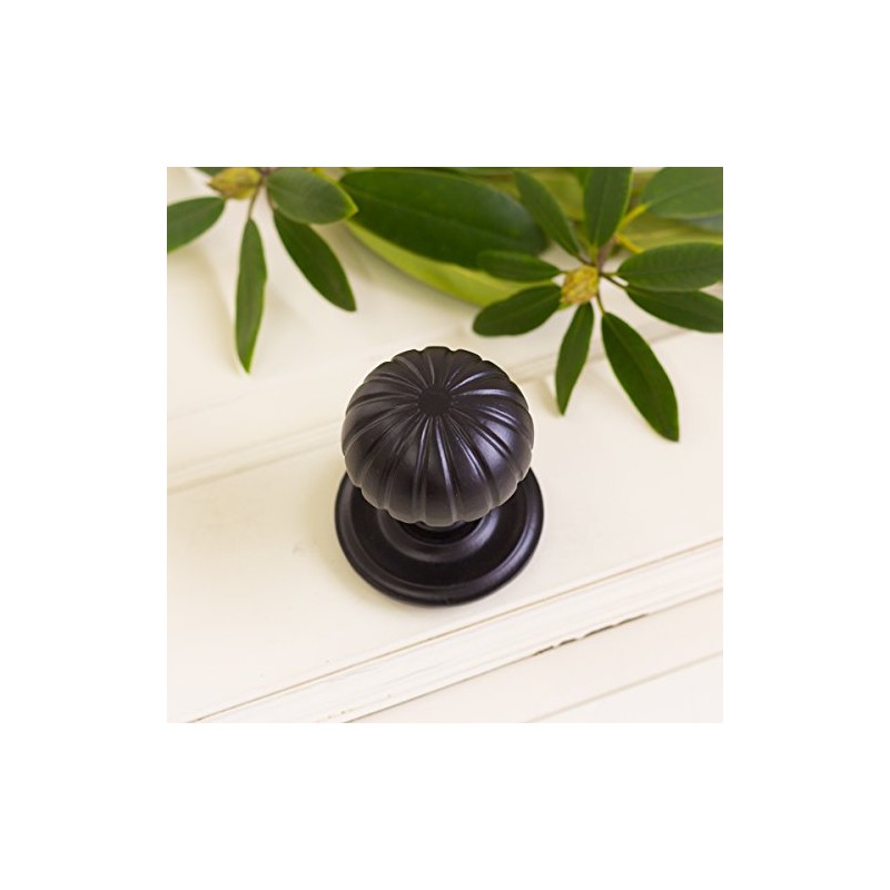 Antikas - Black Antique Iron Door Knob with Rose