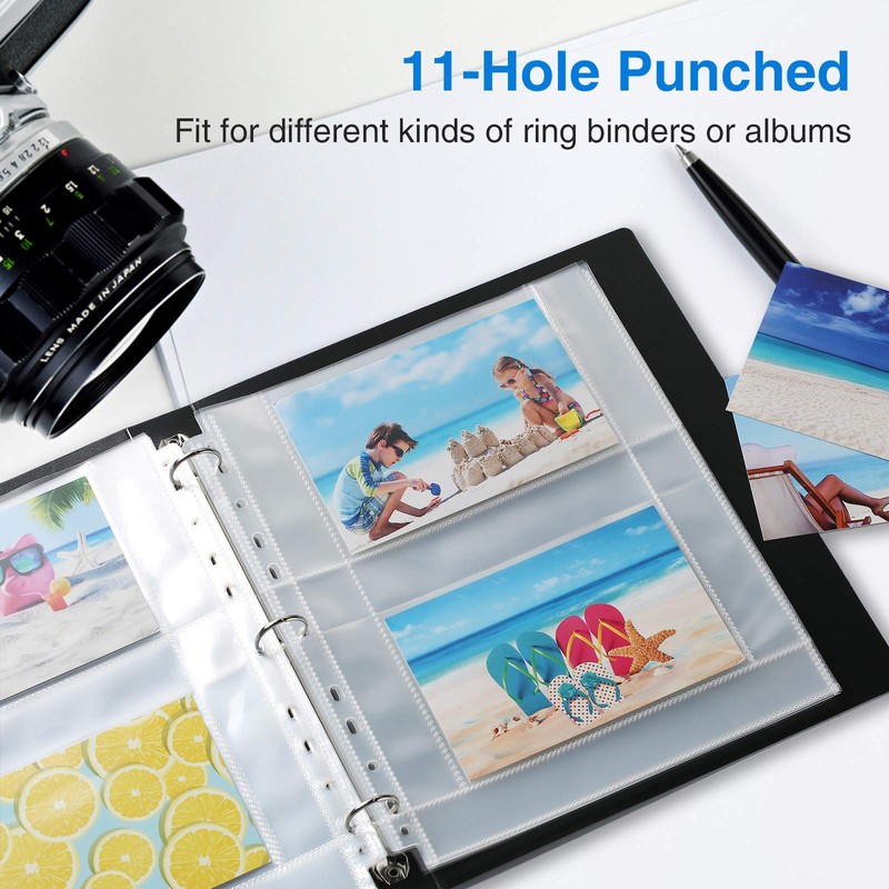 Sooez 30 Pack 4x6 Photo Sleeves, Heavy Duty Photo Sleeves