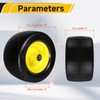 11x6.00-5" Flat Free Tire, Solid Smooth Front Wheel Tire for