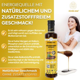 Zühre Ana Johannisbrot Extrakt - Andiz sirup - vegan keciboynuzu Harnup pekmezi - Stabilisator für den Blutzucker - glutenfrei und glucosefreie - Natürliche Atemwegsunterstützung mit Vitaminen