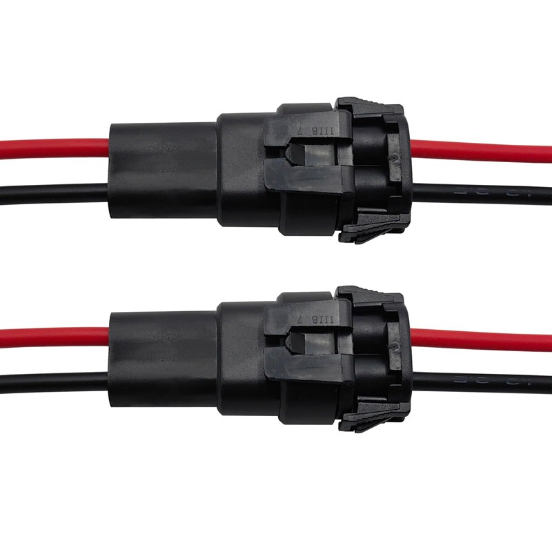 Audak 2PCS 9006 HB4 Ceramic Female Socket Adapters Wiring Harness