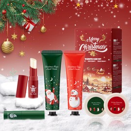 WEILAOK Pack of 6 Hand Creams Christmas Set, Hand Cream Set, Mini Hand Cream/Lip Balm/Foot Cream Christmas, Hand Cream Christmas, Small Gifts for Women Christmas, Moisturising