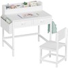 BOLUO White Kids Desk and Chair Set for 5-8 Year