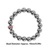 10mm Round Terahertz Beads Bracelet Energy Stone Elastic Flexible Stylish