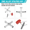 ElevaPulse Pack of 2 4-Way Multifunctional Control Cabinet Keys for