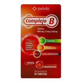 Complejo B (avivia) C/30 Tabs 100/5/0.05mg