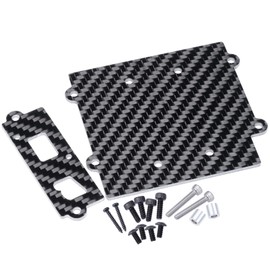 WEFEINO Carbon Fiber Battery ESC Mount Plate RC ESC Mounting Bracket Upgrade Parts for 1/6 Tra-xxas XRT 8S 4WD RC Car Buggy