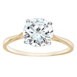 Old English Jewellers 9ct Gold on Silver 2.00ct Solitaire Engagement Ring - Sizes J - U (J)