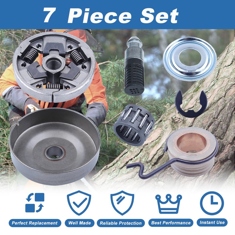 AUMEL MS271 Sprocket Clutch Drum Needle Bearing Washer E-Clip Worm