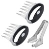 TONGNENGLIU Stainless Steel Meat Claw Set Barbecue Claws Meat Shredder