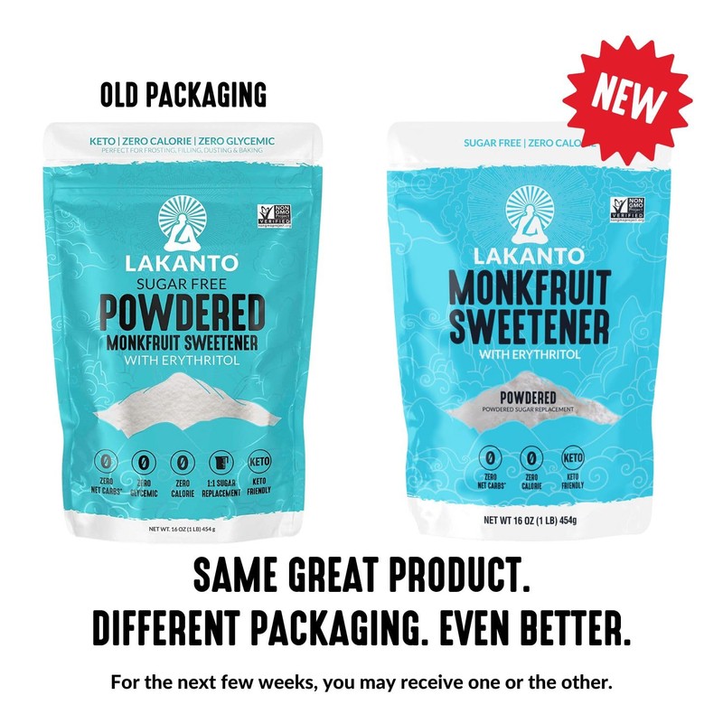 Lakanto Powdered Monk Fruit Sweetener With Erythritol, Powdered Sugar Substitute