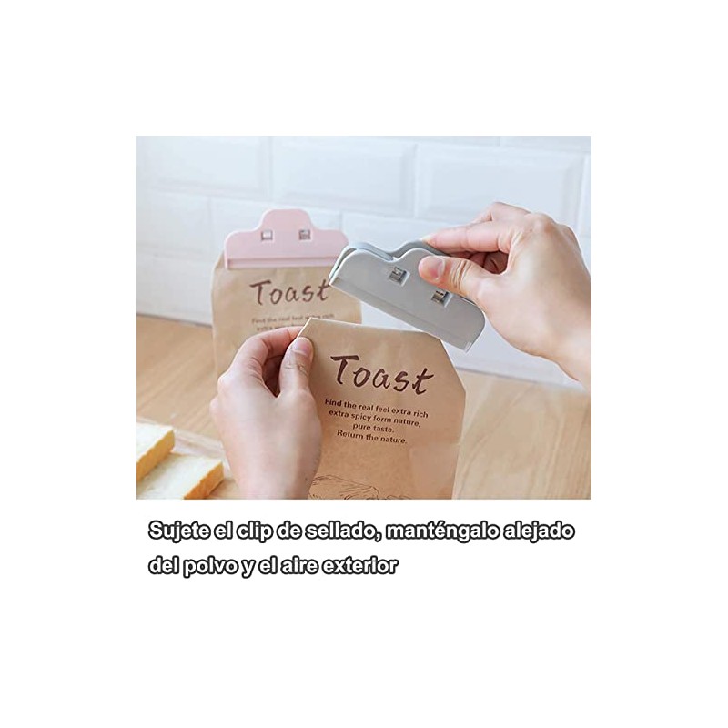 12 Pcs Clip de Sellado de Alimentos, 4'' Clips de