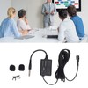 236in Wired Lavalier Microphone Clip On Lapel Condenser Mic for