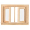 Ejoyous 1:12 Dollhouse Furniture, Miniature Wooden Window Double Window Simulation