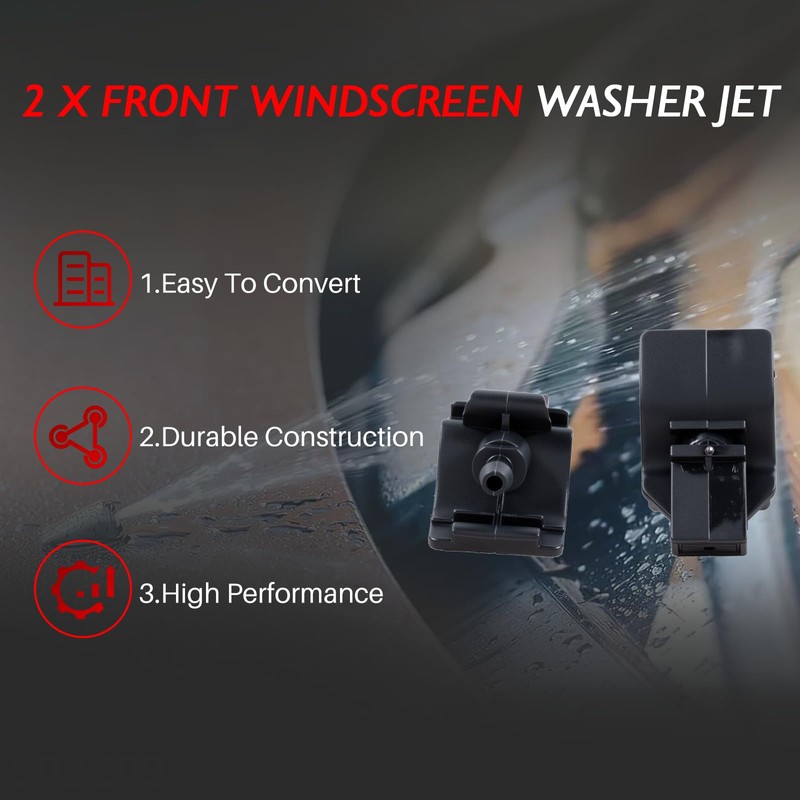 Merautop SJ Pack of 2 Car Windscreen Washer Nozzles Replacement