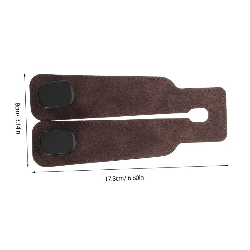 BUGUUYO 2pcs Double Headrest Hooks Suede Car Backseat Storage Organizer