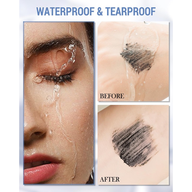 Mascara for Mature Older Women 60 Plus, 2 Pcs Brown