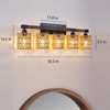 Bathroom Light Fixtures Vanity Lights Over Mirror, Rustic Farmhouse Rattan