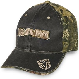 Dodge Ram Weathered Cap with Mossy Oak Back