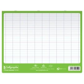 Calligraphe 18140C A Magic Book Stapled (a Clairefontaine Brand), 17 x 22 cm, 48 Pages, Large Squares, White Paper, 90 g, Double-Sided, Drywipe Polypropylene