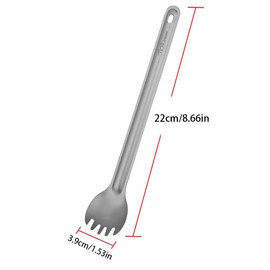 Long Handle Spoon Titanium Handle Spoon Portable Titanium Cutlery Lightweight Camping Spoon for Outdoors Hiking Picnic Home Use