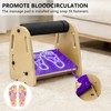 Arejonner Under Desk Foot Rest,Massage & Leather Pads,Height Levels-Purple