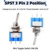EGSCST 12PCS Mini Toggle Switch SPST 6A 125V Miniature ON/ON