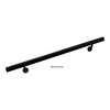Aluminum Handrail Direct AHR 3' Handrail Section with Mounts -